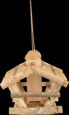 Comedero para Pajaros Mesa Colgante de Abedul con Silo